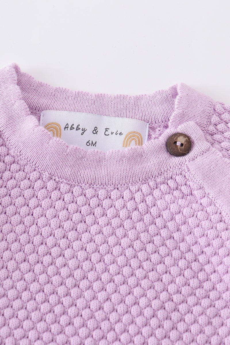 Baby Button Sweater - Lilac - Gibs+Grady