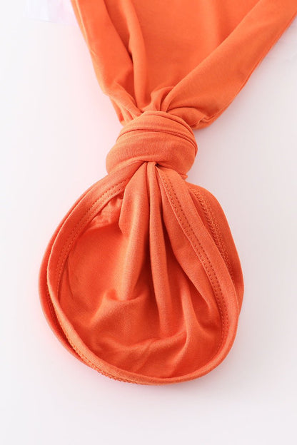 Bamboo Ruffle Baby Gown - Orange - Gibs+Grady