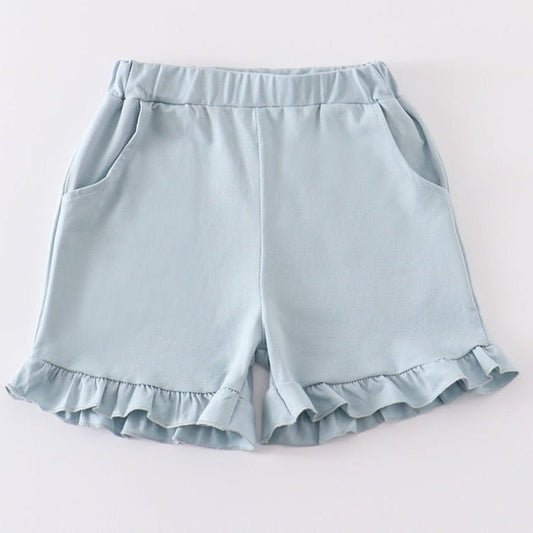 Basic Ruffle Shorts - Blue - Gibs+Grady