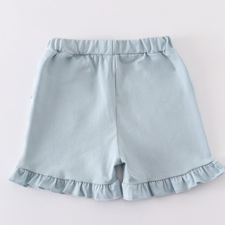 Basic Ruffle Shorts - Blue - Gibs+Grady