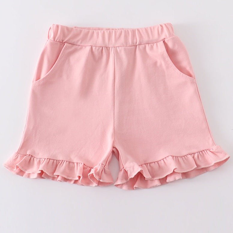 Basic Ruffle Shorts - Pink - Gibs+Grady