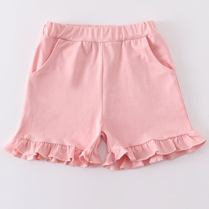 Basic Ruffle Shorts - Pink - Gibs+Grady