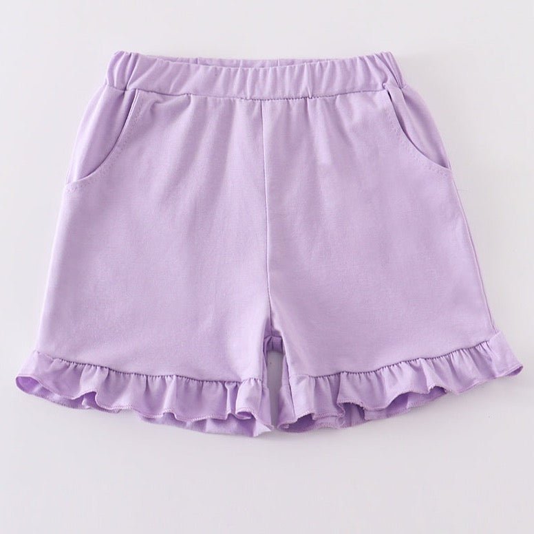 Basic Ruffle Shorts - Purple - Gibs+Grady