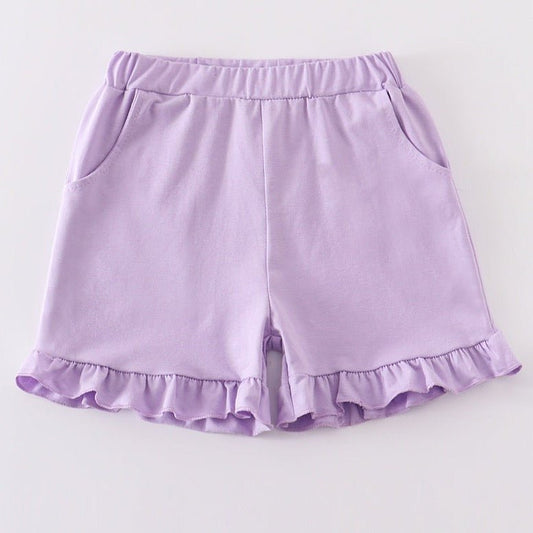 Basic Ruffle Shorts - Purple - Gibs+Grady