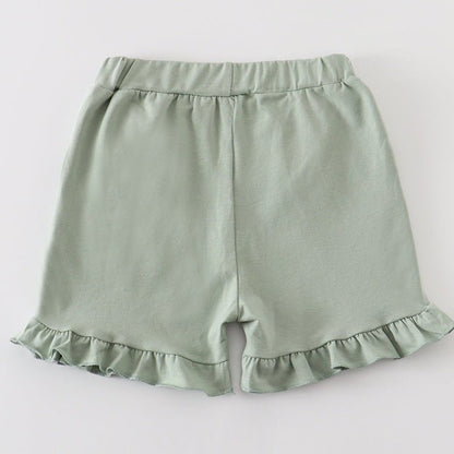 Basic Ruffle Shorts - Sage - Gibs+Grady