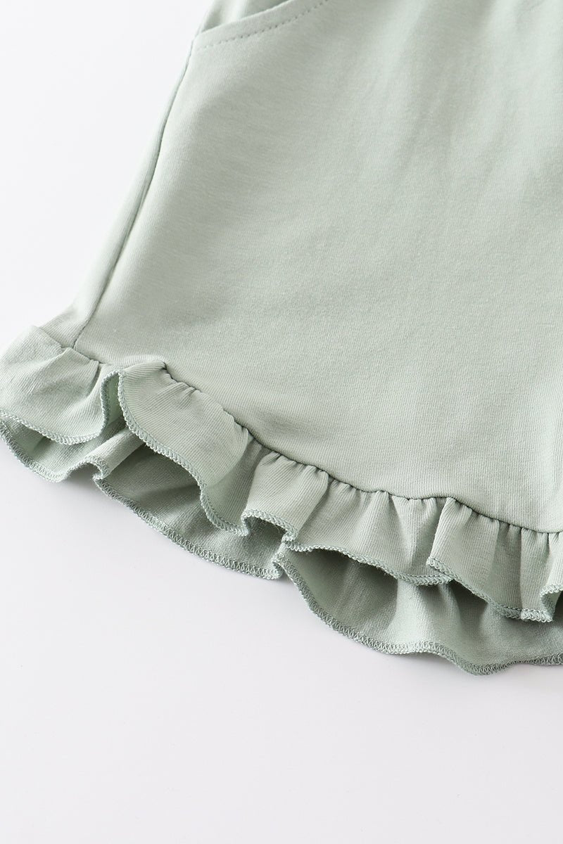 Basic Ruffle Shorts - Sage - Gibs+Grady