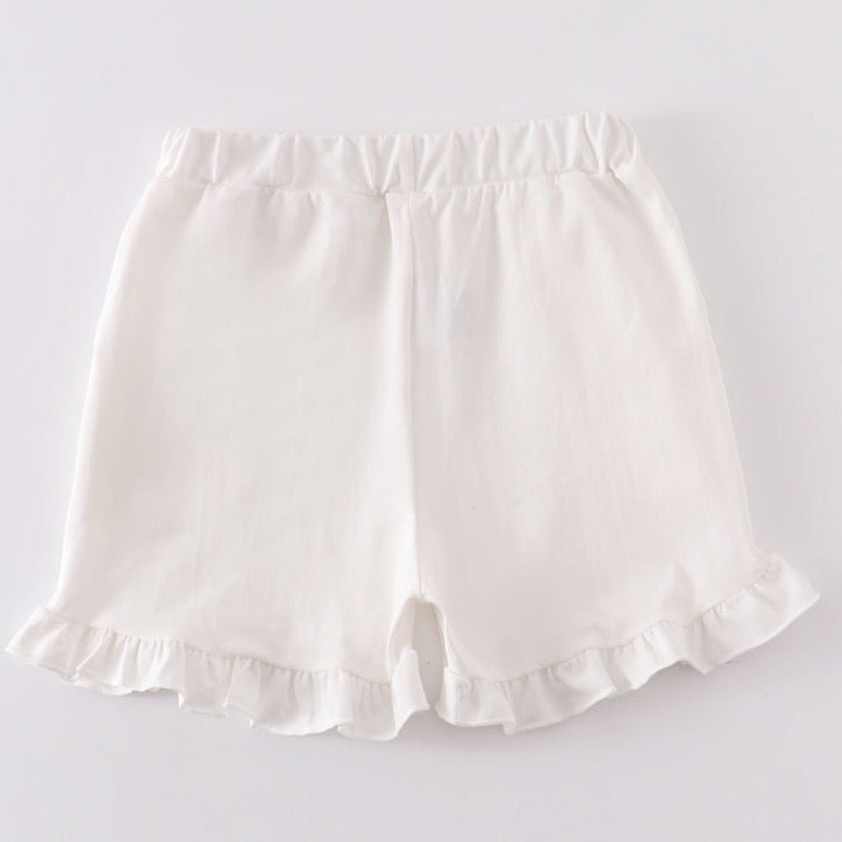 Basic Ruffle Shorts - White - Gibs+Grady