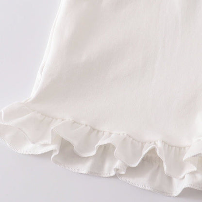 Basic Ruffle Shorts - White - Gibs+Grady