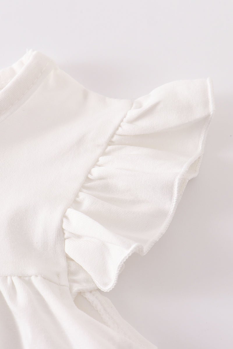 Basic Ruffle Top - White - Gibs+Grady