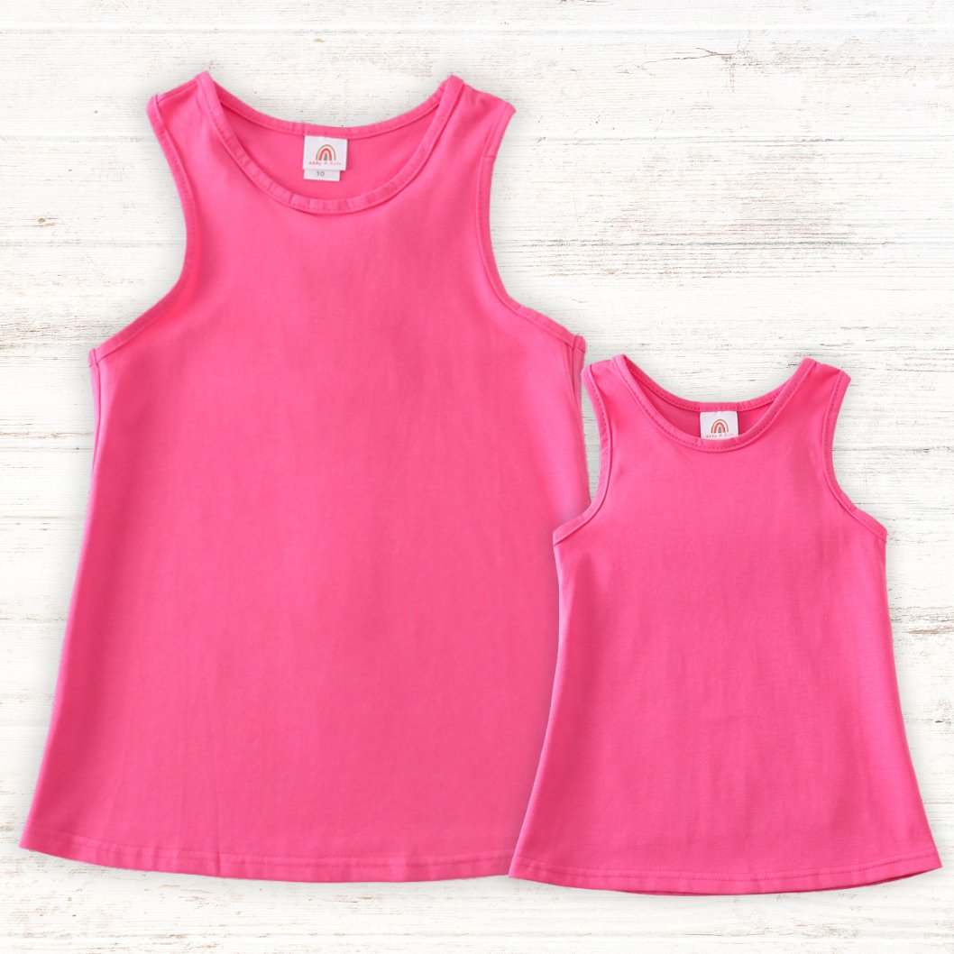 Basic Tank - Adult|Kids - Hot Pink - Gibs+Grady