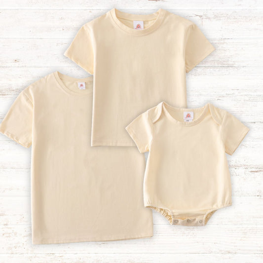 Basic Tee - Adult|Kids|Baby - Beige - Gibs+Grady