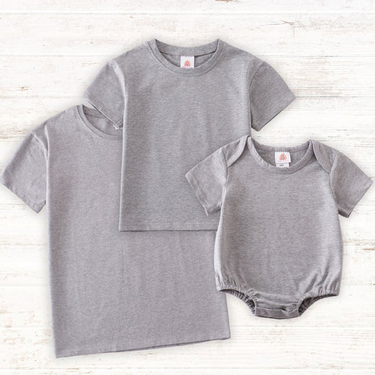 Basic Tee - Adult|Kids|Baby - Gray - Gibs+Grady