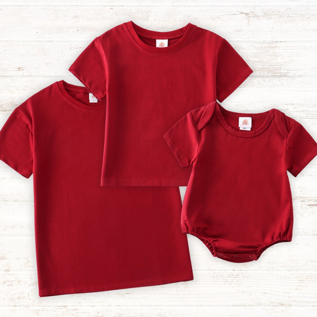 Basic Tee - Adult|Kids|Baby - Maroon - Gibs+Grady