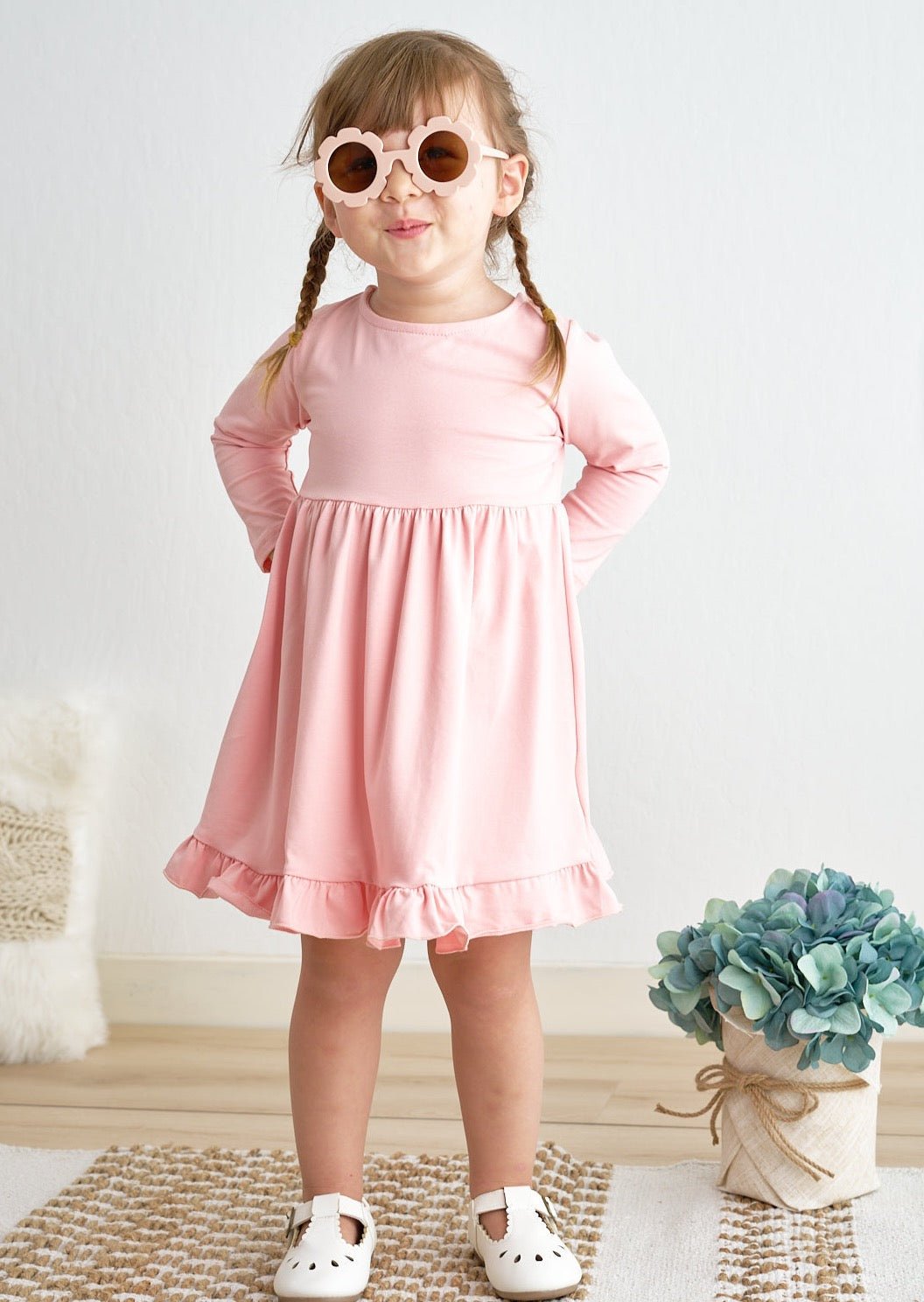 Bella Ruffle Dress - Pink - Gibs+Grady