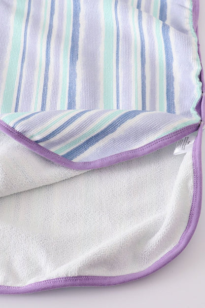 Blue Stripe Hooded Swim Towel - Gibs+Grady