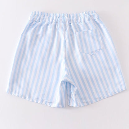 Blue Stripe Men Swim Trunks - Adult - Gibs+Grady