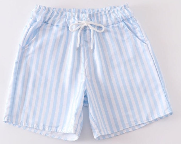 Blue Stripe Men Swim Trunks - Adult - Gibs+Grady