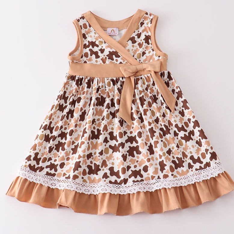 Brown Cow Print Dress - Gibs+Grady