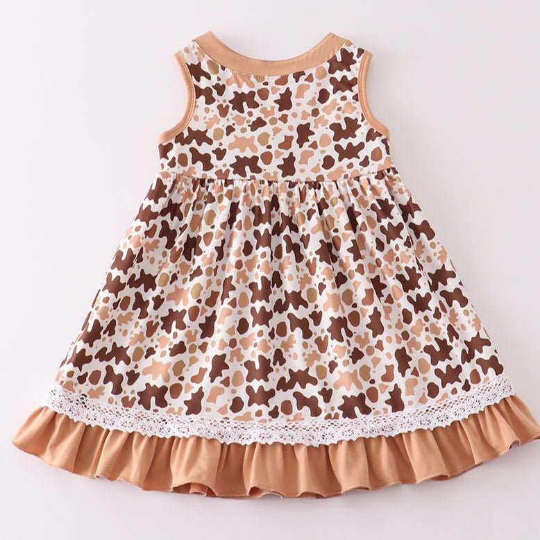 Brown Cow Print Dress - Gibs+Grady