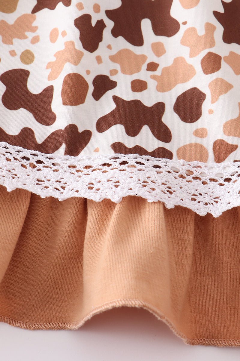 Brown Cow Print Dress - Gibs+Grady