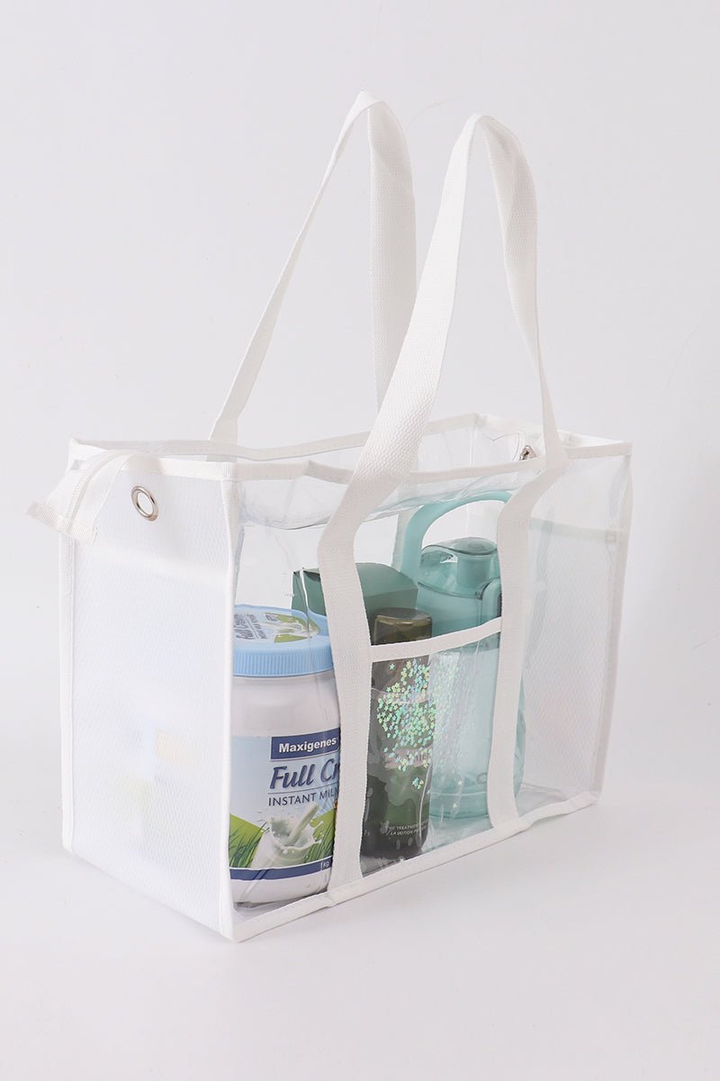 Clear Waterproof Beach Travel Bag - White - Gibs+Grady