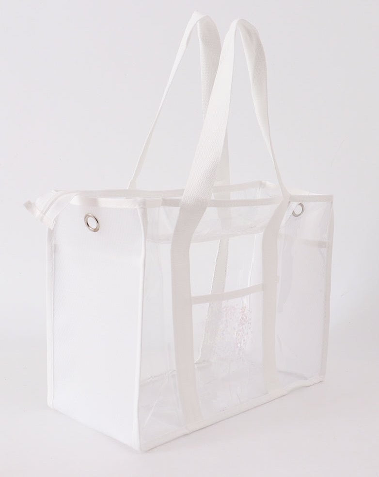 Clear Waterproof Beach Travel Bag - White - Gibs+Grady