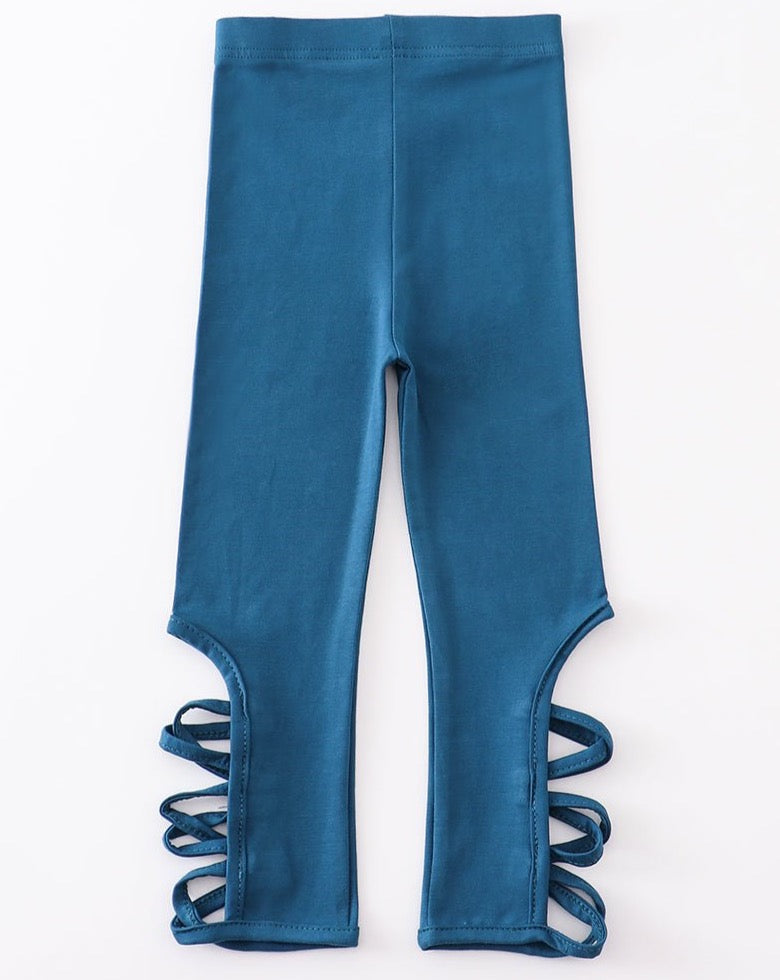 Criss Cross Leggings - Blue - Gibs+Grady