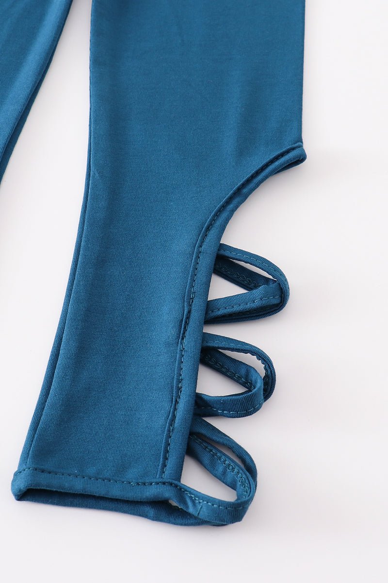 Criss Cross Leggings - Blue - Gibs+Grady