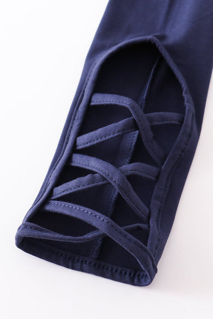 Criss Cross Leggings - Navy - Gibs+Grady