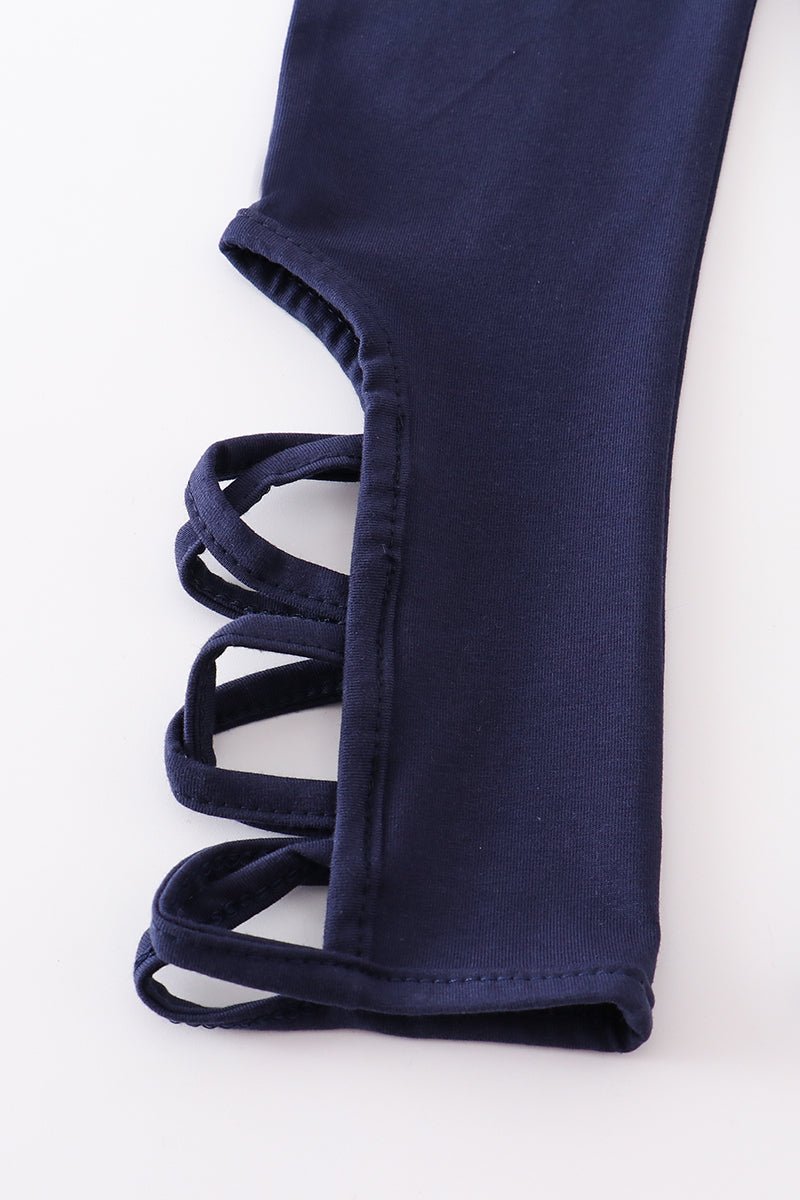 Criss Cross Leggings - Navy - Gibs+Grady