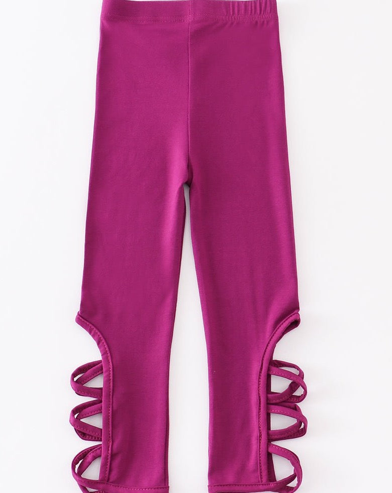 Criss Cross Leggings - Purple - Gibs+Grady