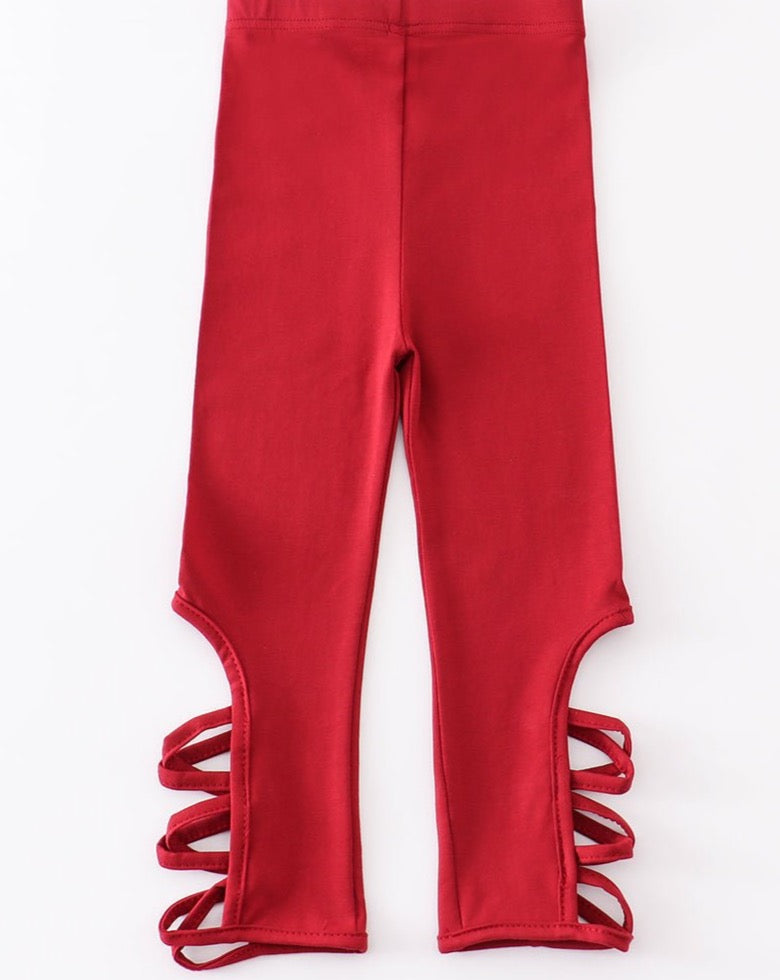 Criss Cross Leggings - Ruby - Gibs+Grady