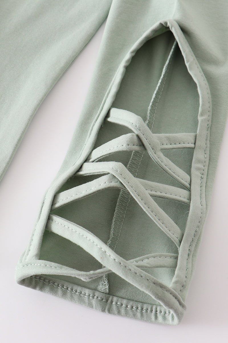 Criss Cross Leggings - Sage - Gibs+Grady