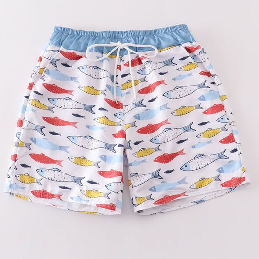 Fish Print Men Swim Trunks - Adult - Gibs+Grady