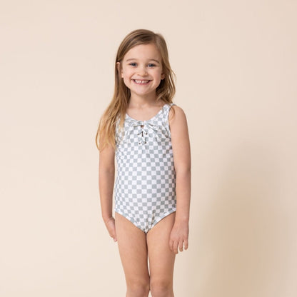 Green Plaid One Piece Girl Swimsuit - Gibs+Grady