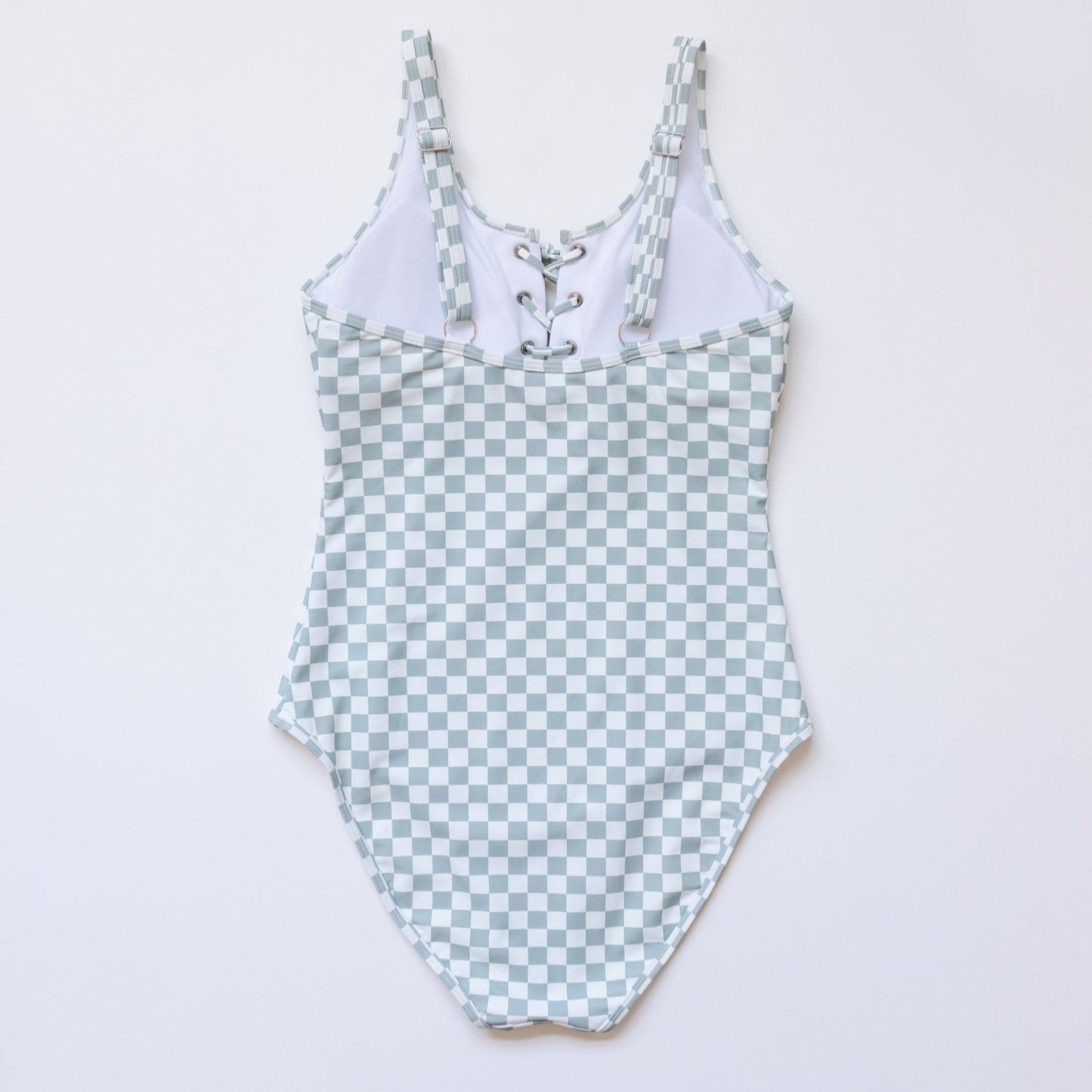 Green Plaid One Piece Women Swimsuit - Gibs+Grady