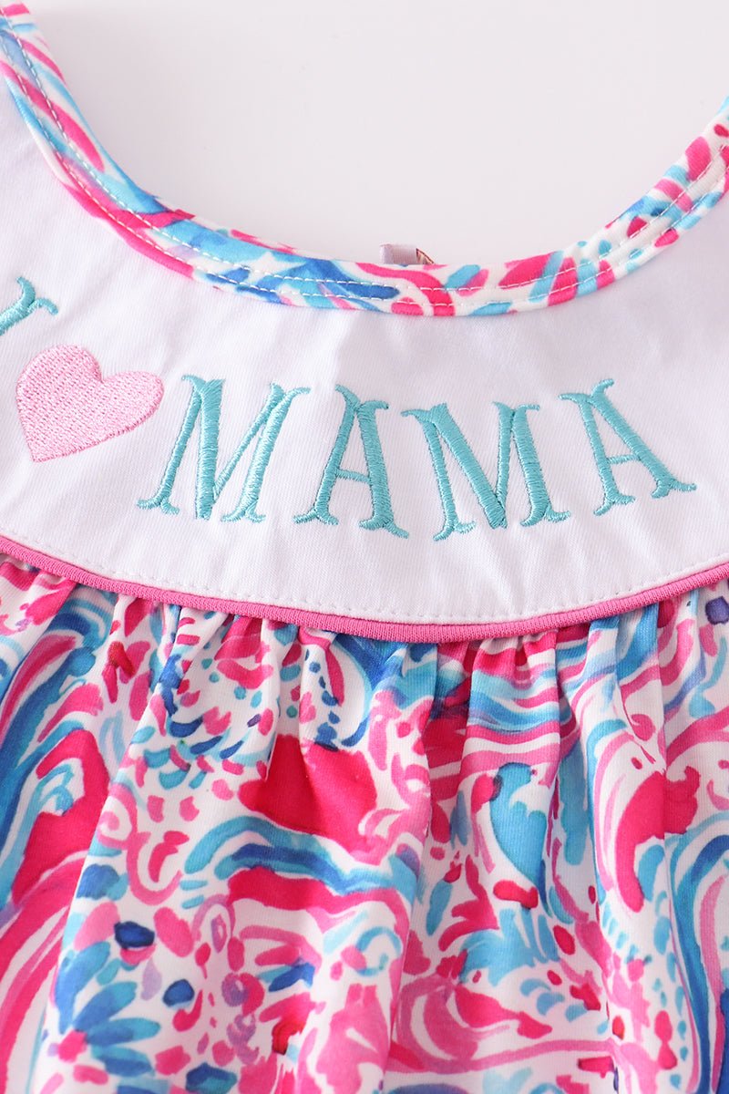 I Love Mama Floral Print Girl Set - Gibs+Grady