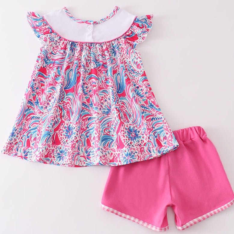 I Love Mama Floral Print Girl Set - Gibs+Grady