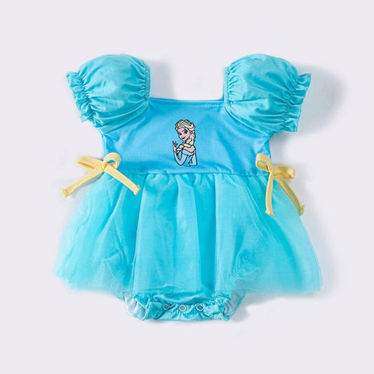 Ice Princess Embroidered Aqua Tulle Bubble - Gibs+Grady