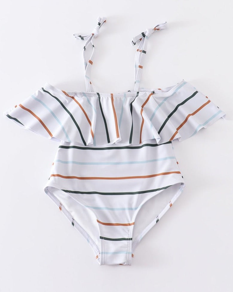 Kayla Rainbow Stripe Strap 1pc Swimsuit UPF50+ - Gibs+Grady