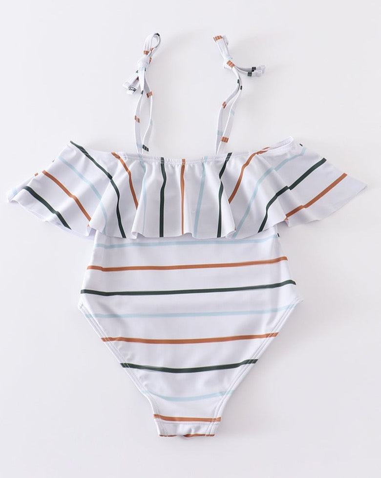 Kayla Rainbow Stripe Strap 1pc Swimsuit UPF50+ - Gibs+Grady