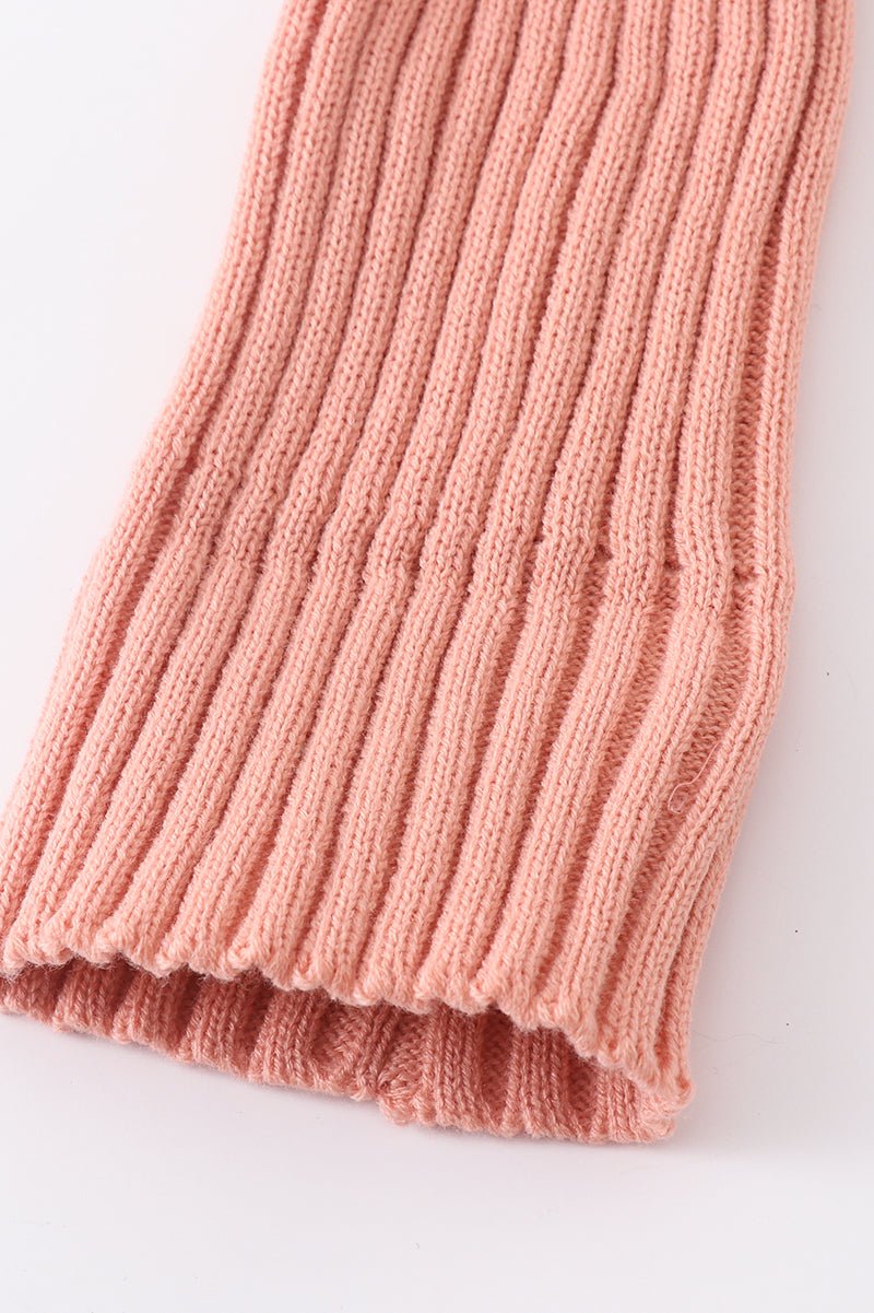 Knit Pom Pom Beanie - Coral - Gibs+Grady