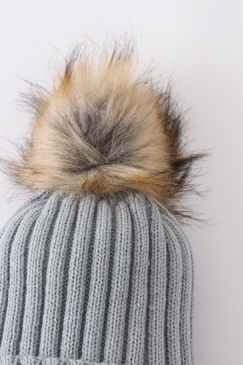 Knit Pom Pom Beanie - Sage - Gibs+Grady