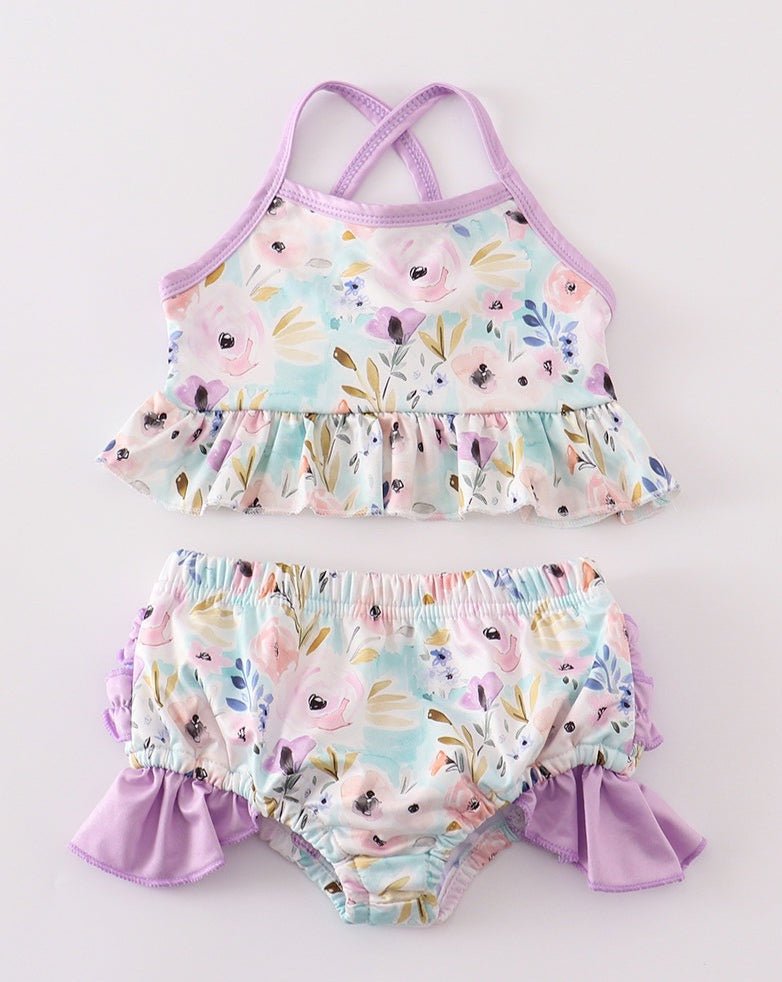 Lavender Floral 2pc Swimsuit - Gibs+Grady