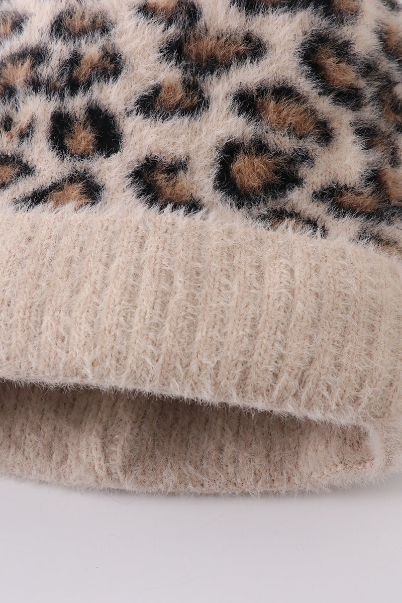 Leopard Beanie - Beige - Gibs+Grady