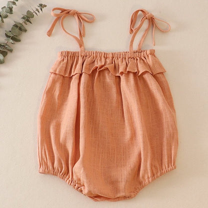 Linen Blush Ruffle Strap Bubble - Gibs+Grady