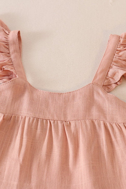 Linen Blush Tiered Ruffle Dress - Gibs+Grady