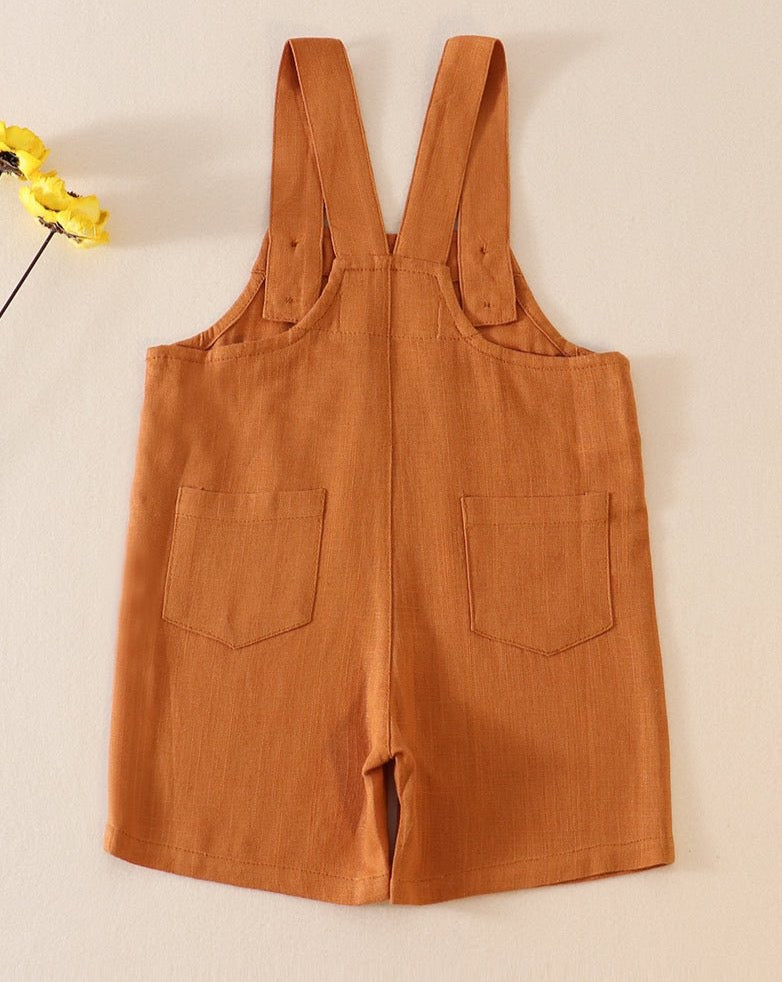 Linen Brown Overalls Baby Jon Jon - Gibs+Grady