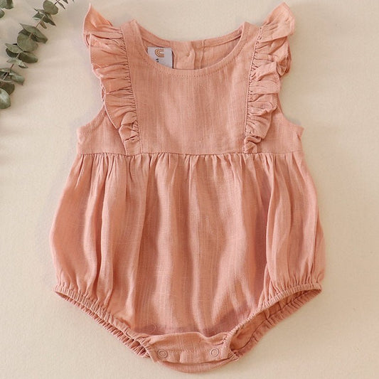 Linen Peach Ruffle Bubble - Gibs+Grady