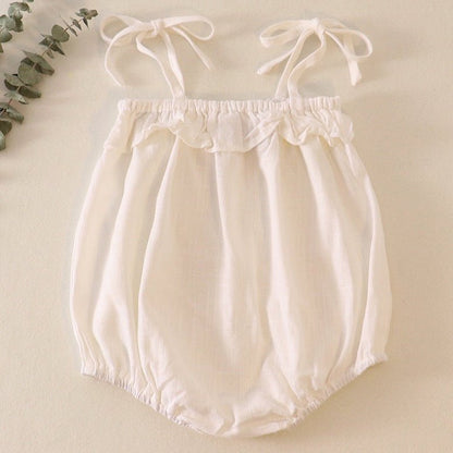 Linen White Ruffle Strap Bubble - Gibs+Grady